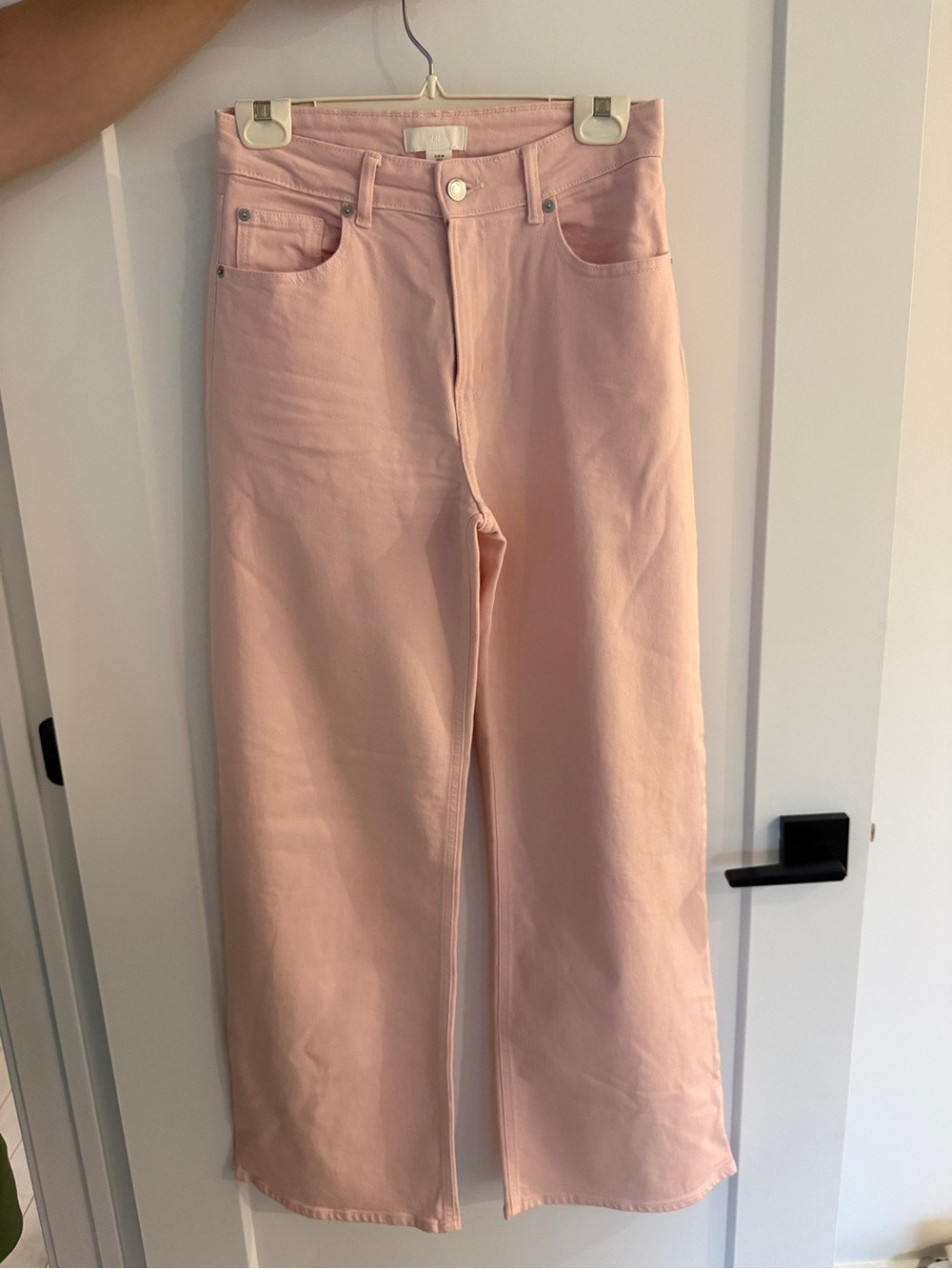 H&M Pale Pink Wide-Leg Jeans